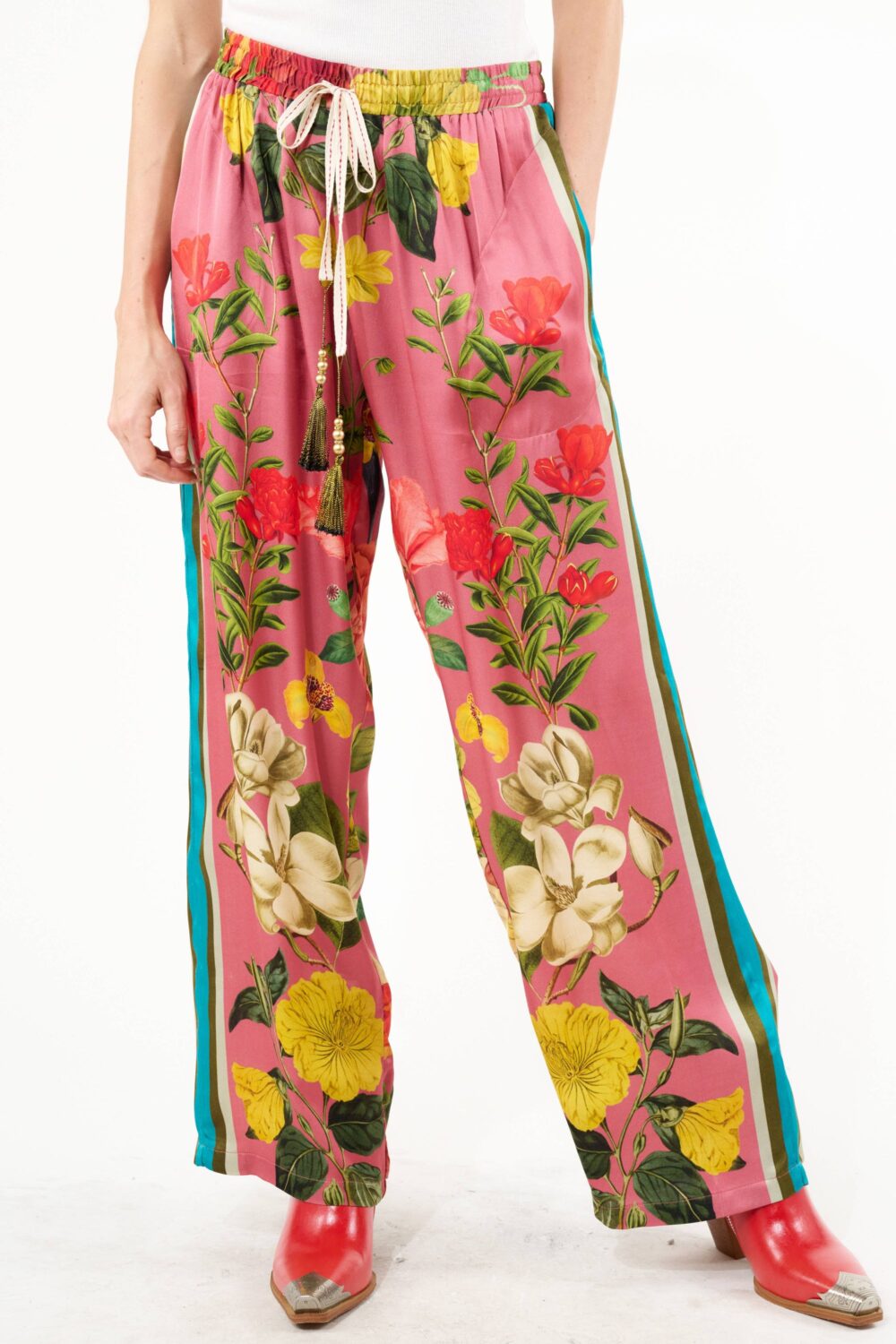 My Valentine Pants: Dusty Rose Floral / S - Image 3