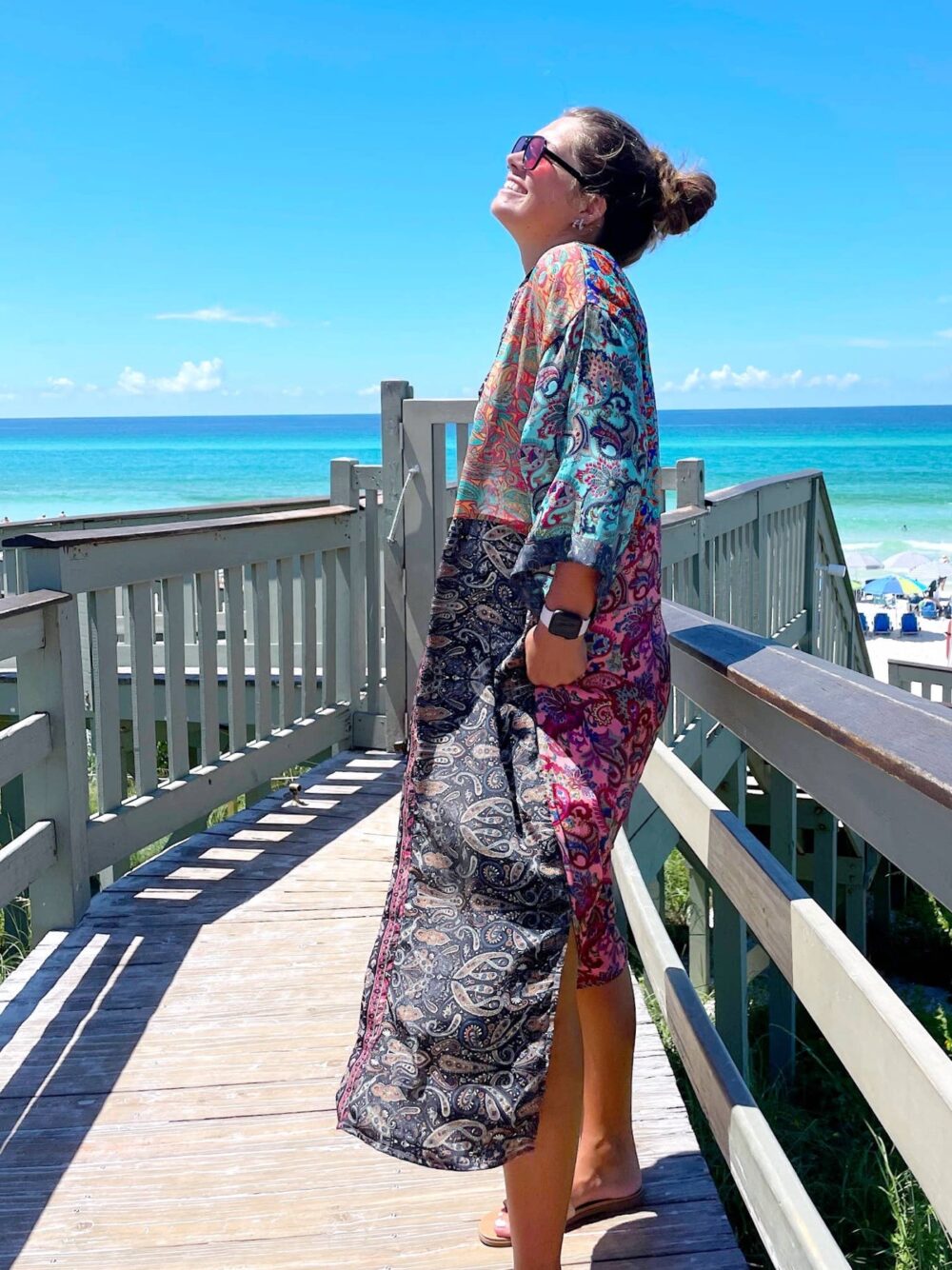 Sun Salutation Silk Kimono